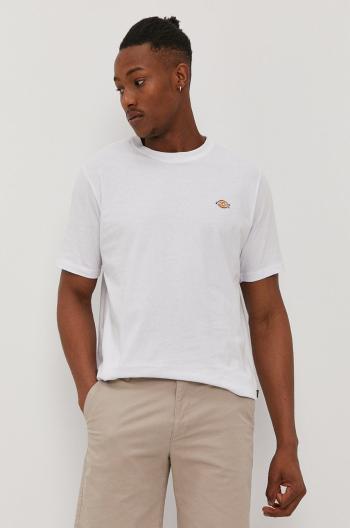 Tričko Dickies pánské, bílá barva, hladké, DK0A4XDBWHX-WHITE