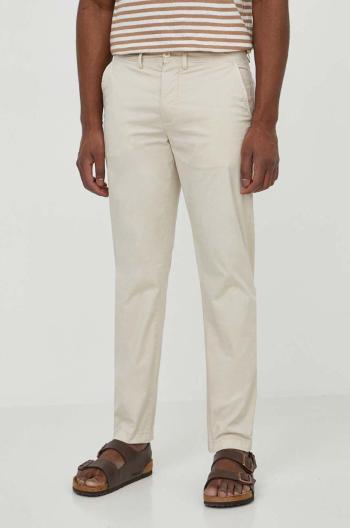 Kalhoty Pepe Jeans SLIM CHINO 2 pánské, béžová barva, jednoduché, PM211699