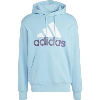 adidas BIG LOGO HOODIE Pánská mikina, světle modrá, velikost