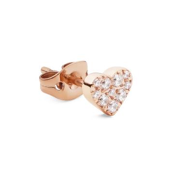 Daniel Wellington Bronzová single náušnice Srdíčko s krystaly DW00400858
