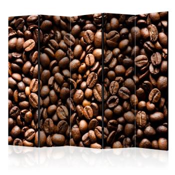 Paraván Roasted coffee beans Dekorhome 225x172 cm (5-dílný)