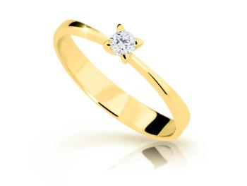Cutie Diamonds Nádherný prsten ze žlutého zlata s diamantem DZ6901-1958-10-X-1 54 mm