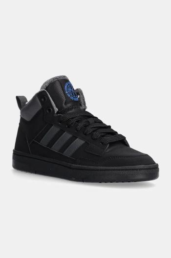 Dětské sneakers boty adidas RAPID COURT MID WINTERIZED černá barva, JR2804