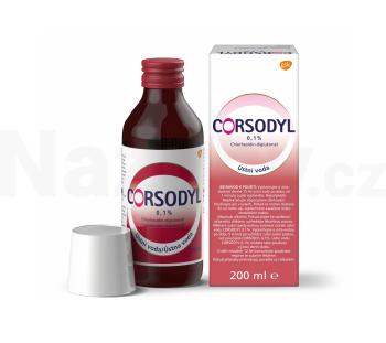 Corsodyl ústní voda 0,1% CHX 200 ml