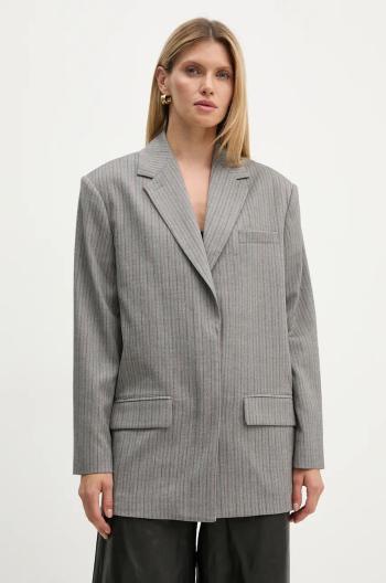 Sako Remain Herringbone Blazer šedá barva, oversize, 5018723038