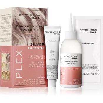 Revolution Haircare Plex Bond Restore Kit sada pro zvýraznění barvy vlasů odstín Silver Blonde