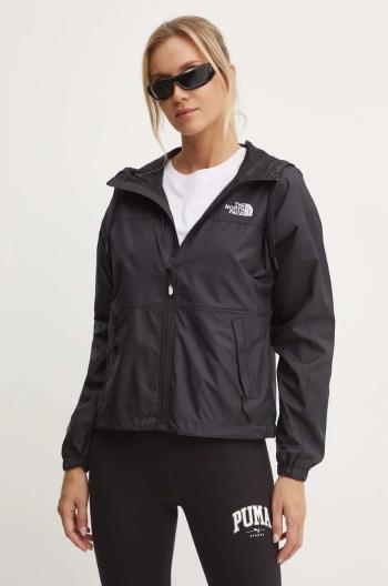 Bunda The North Face Sheru Jacket dámská, černá barva, přechodná, oversize, NF0A4C9H4H01