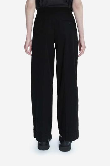 Bavlněné kalhoty A.P.C. Pantalon Euphemia černá barva, jednoduché, high waist, COFAM-F08427 BLACK