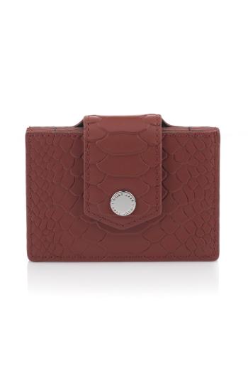 PENĚŽENKA GANT D1. ICON G LEATHER CARD WALLET BURGUNDY