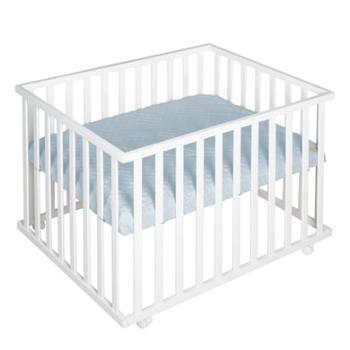 roba Playpen 75 x 100 cm bílý styl tyrkysový