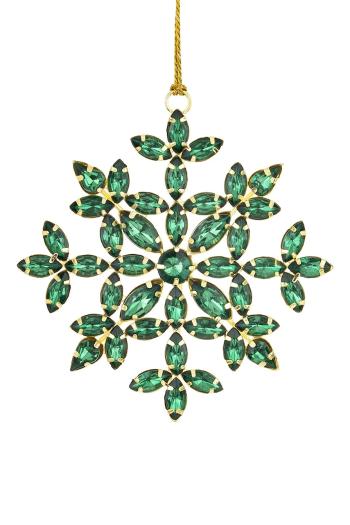 dekoratív medál 11 x 11 x 1 cm zöld