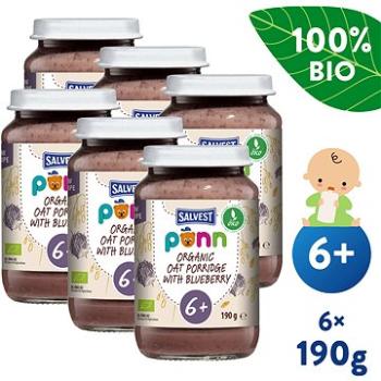 SALVEST Ponn BIO Borůvky s ovesnými vločkami (6× 190 g) (4740073075739)