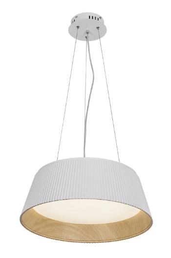 Candellux Bílé závěsné LED svítidlo Umbria s dřevěným dekorem 24W 31-24176