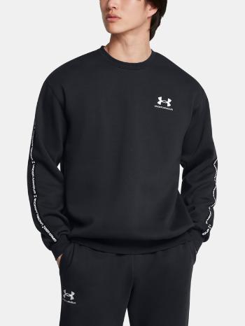 Under Armour UA Icon Fleece Crew Taping Mikina Černá