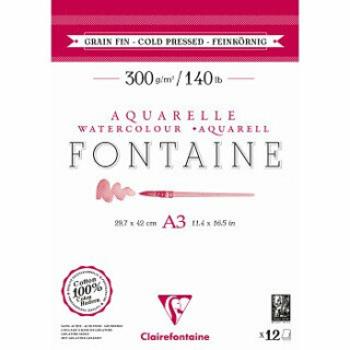 Akvarelový blok Fontaine A3 300g – cold pressed