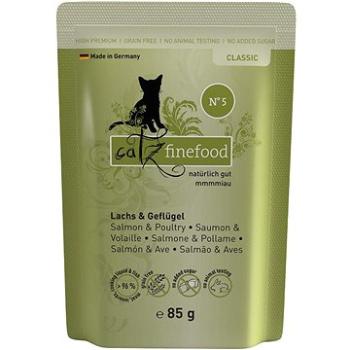 Catz finefood Kapsička CF No.5 s lososem a drůbežím masem 85 g (4260101760913)