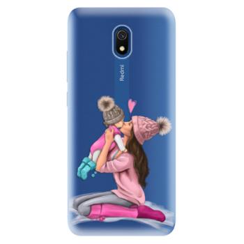 Odolné silikonové pouzdro iSaprio - Kissing Mom - Brunette and Girl - Xiaomi Redmi 8A