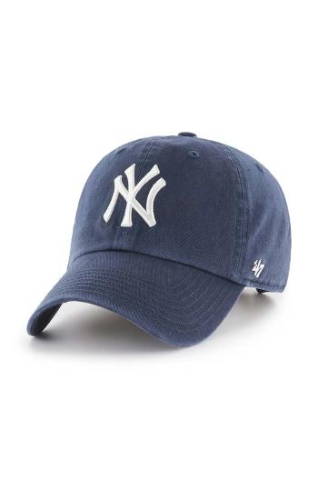 Bavlněná baseballová čepice 47 brand MLB New York Yankees tmavomodrá barva, s aplikací, B-RGW17GWS-NY