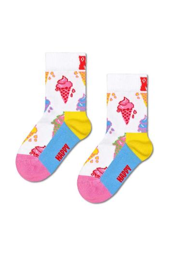 Dětské ponožky Happy Socks Kids Ice Cream Sock bílá barva