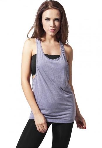 Urban Classics Ladies Loose Burnout Tank denimblue - S