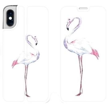 Flipové pouzdro na mobil Apple iPhone XS - M005S Plameňáci (5903226468232)