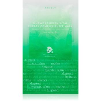 AXIS-Y Mugwort Green Vital Energy Complex Sheet Mask plátýnková maska s hydratačním a zklidňujícím účinkem 27 ml