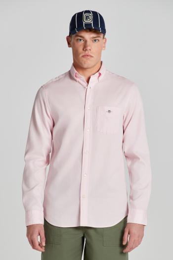 KOŠILE GANT REG HONEYCOMB TEXTURE SHIRT LIGHT PINK