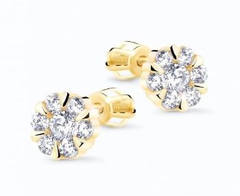 Cutie Diamonds Nádherné náušnice ze žlutého zlata s diamanty DZ8039-30-00-X-1
