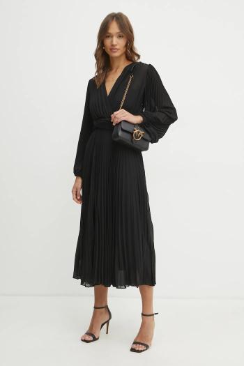 Šaty Twinset čierna farba, maxi, áčkový strih, 251TP2330