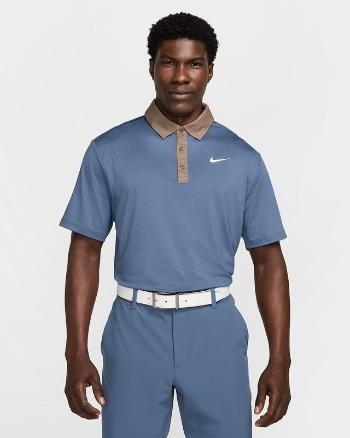 Nike Dri-Fit Tour Contrast Mens Diffused Blue/Mink Brown/White XL Polo košile