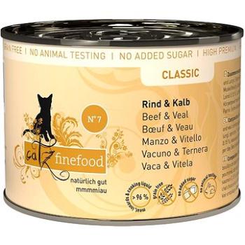 Catz finefood Konzerva CF No.7 s hovězím a telecím masem 200 g (4260101760951)