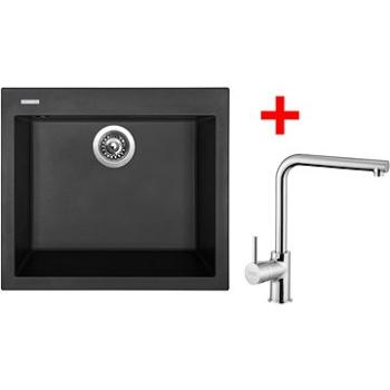 SINKS CUBE 560 Pureblack+ELKA (CU56026ELCL)