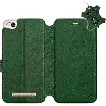 Flip pouzdro na mobil Xiaomi Redmi 4A - Zelené - kožené -   Green Leather (5903226528011)