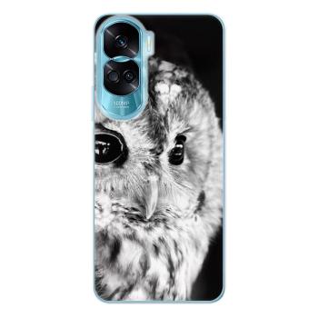 Odolné silikonové pouzdro iSaprio - BW Owl - Honor 90 Lite 5G