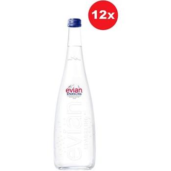 Evian Sparkling přírodní minerální voda 12x 0,75l sklo (3068320127583)