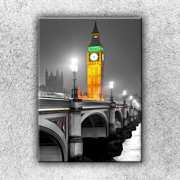 IMPAR Foto na plátno Big Ben ve zlaté záři 70x50 cm