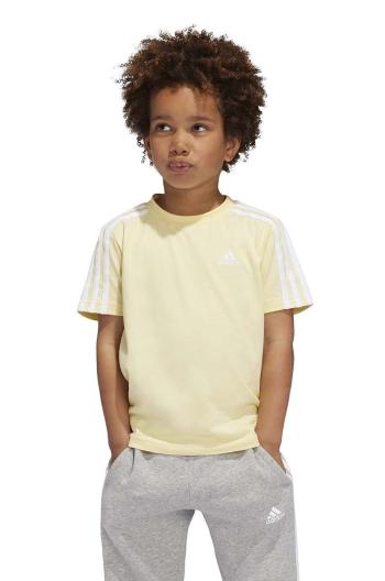 Dětské tričko adidas LK 3S CO TEE žlutá barva, s aplikací, IX7340