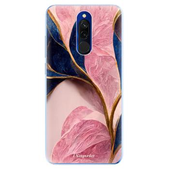 Odolné silikonové pouzdro iSaprio - Pink Blue Leaves - Xiaomi Redmi 8