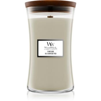 Woodwick Fireside Au Coin Du Feu vonná svíčka s dřevěným knotem 609.5 g