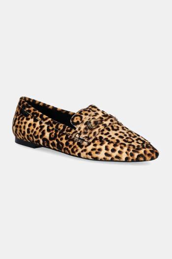 Mokasíny Kurt Geiger London Mayfair Slim Sq Loafer dámské, hnědá barva, na plochém podpatku, 3472239109