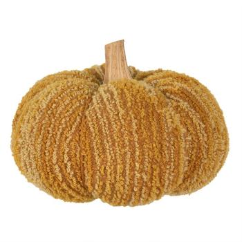 Oranžová látková dekorace dýně Pumpkin L - Ø 15*12 cm  65448