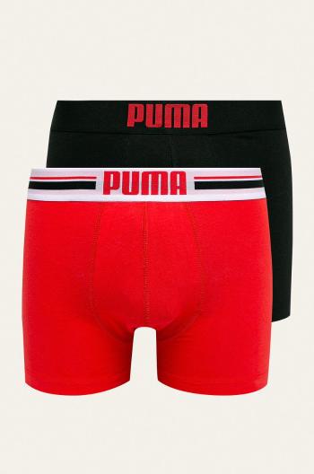 Boxerky Puma 2-pack pánské, červená barva