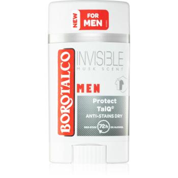 Borotalco MEN Invisible deodorant roll-on proti bílým a žlutým skvrnám pro muže vůně Musk Scent 40 ml