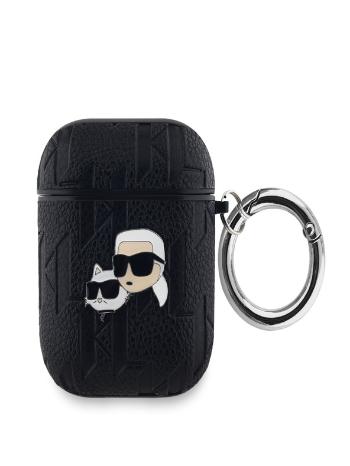 Karl Lagerfeld AirPods 1/2 Black Pouzdro Černá