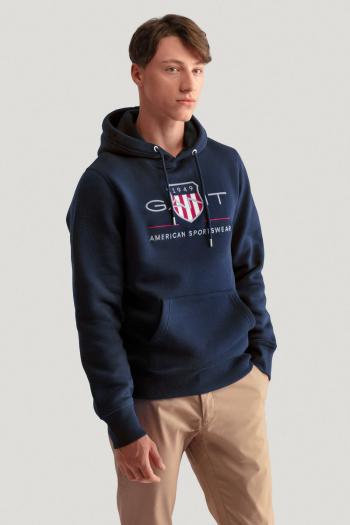 MIKINA GANT REG ARCHIVE SHIELD HOODIE EVENING BLUE