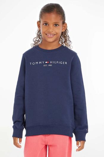 Dětská bavlněná mikina Tommy Hilfiger tmavomodrá barva, s aplikací, KS0KS00212