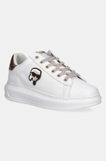 Kožené sneakers boty Karl Lagerfeld KAPRI NFT bílá barva, KL62531N