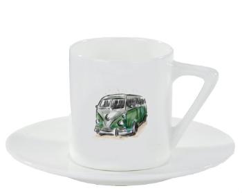 Espresso hrnek s podšálkem 100ml Retro autobus