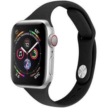 Eternico Essential Thin pro Apple Watch 42mm / 44mm / 45mm / Ultra 49mm solid black velikost M-L (APW-AWETSBL-42)