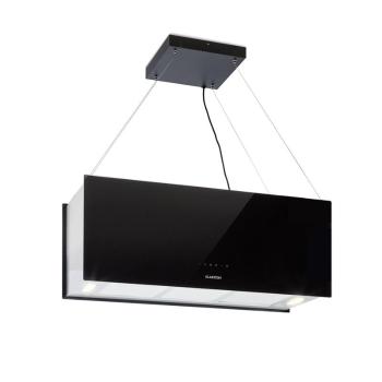 Klarstein Kronleuchter XL, digestoř, 90 cm, ostrůvková, 590 m³/h, dotyková, LED, černá